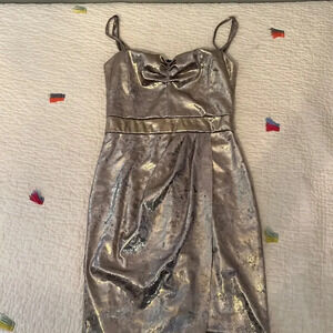 Zara gold metallic Dress small